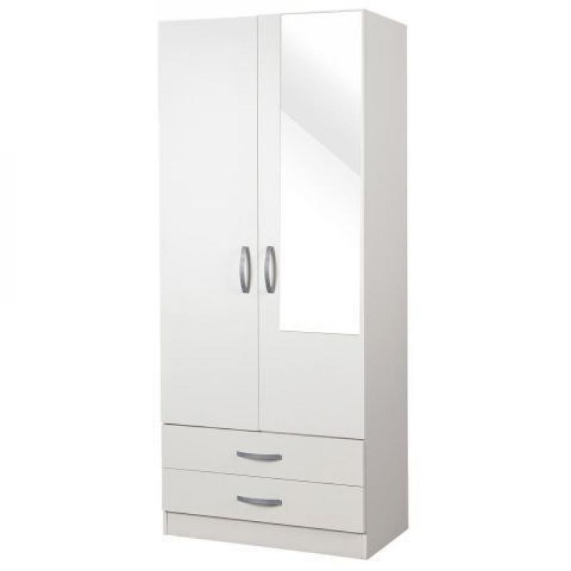 FITTED 2 DOOR WARDROB CUPBOARD WITH MIRROR/DRAWERS- Brand New