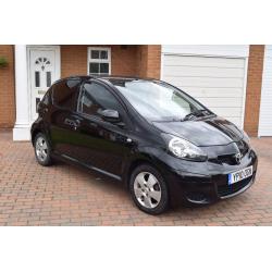 2010 Toyota Aygo Black 1.0 VVTi Alloys Aircon Superb condition Low Mileage