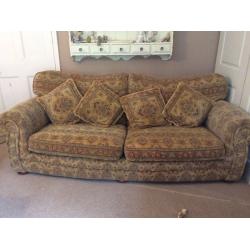 4 seater tapestry sofa good condition