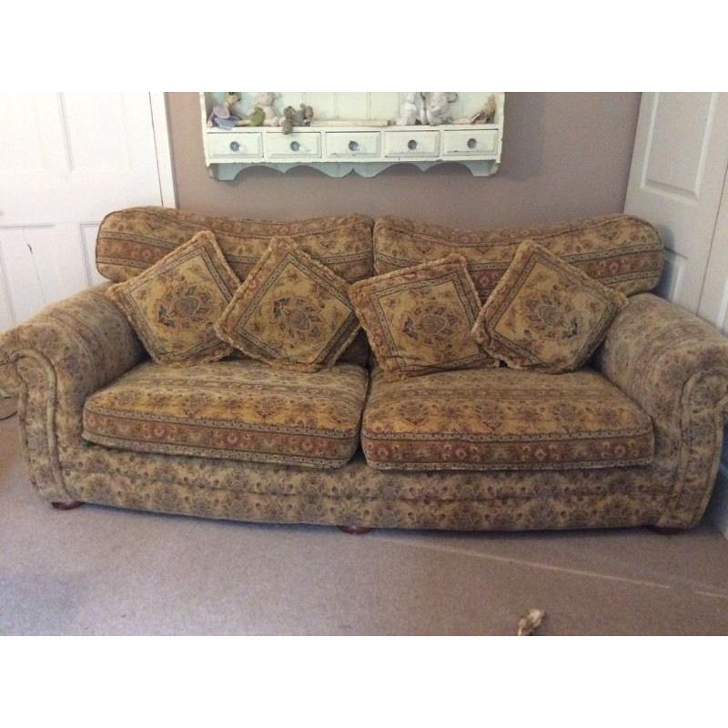 4 seater tapestry sofa good condition