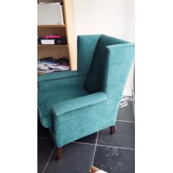 lovely re-upholstered wing armchair