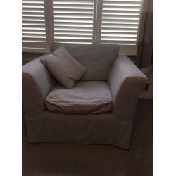 Duck egg blue Sofa Workshop armchair for sale