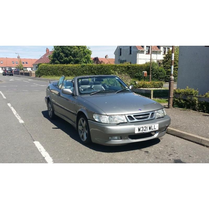 Saab 9-3 aero convertible, private reg low miles 70k Bargin