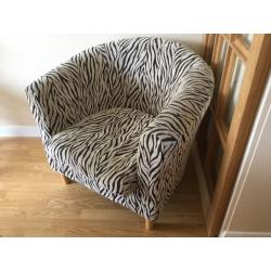 Zebra animal print chair