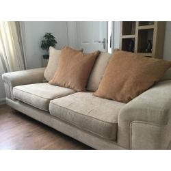 3 seater sofa and poofy