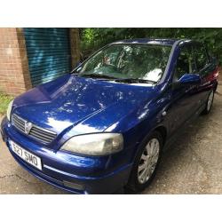 Vauxhall Astra SXI 16V 1598cc petrol 5 speed manual 5 door hatchback 53 Plate 31/12/2003 Blue