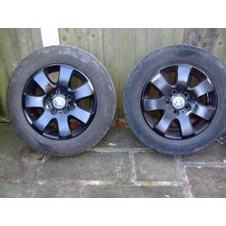 VW Transporter 16 inch Black alloy wheels