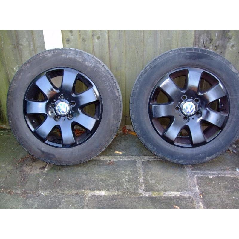 VW Transporter 16 inch Black alloy wheels