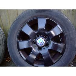 VW Transporter 16 inch Black alloy wheels