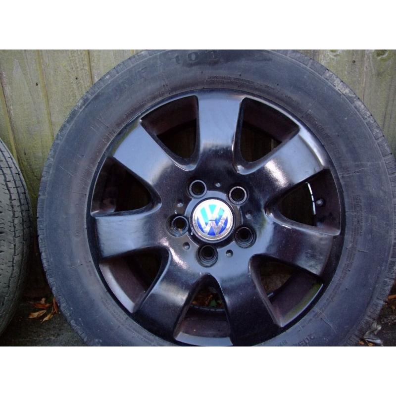 VW Transporter 16 inch Black alloy wheels