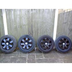 VW Transporter 16 inch Black alloy wheels