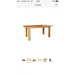 New Oak effect extendable table