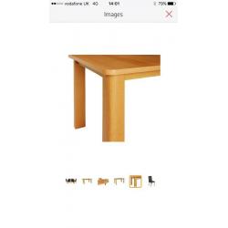 New Oak effect extendable table