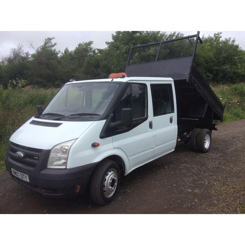 FORD TRANSIT 350 CREWCAB TIPPER 2.4 TD 2007 07 REG 70 000 MILES