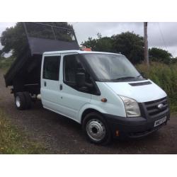 FORD TRANSIT 350 CREWCAB TIPPER 2.4 TD 2007 07 REG 70 000 MILES