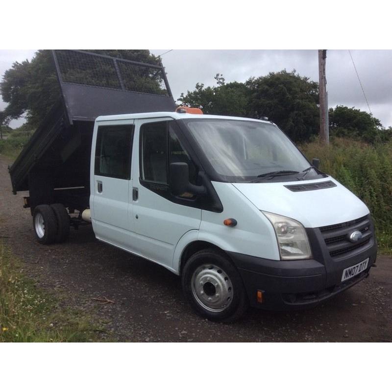 FORD TRANSIT 350 CREWCAB TIPPER 2.4 TD 2007 07 REG 70 000 MILES