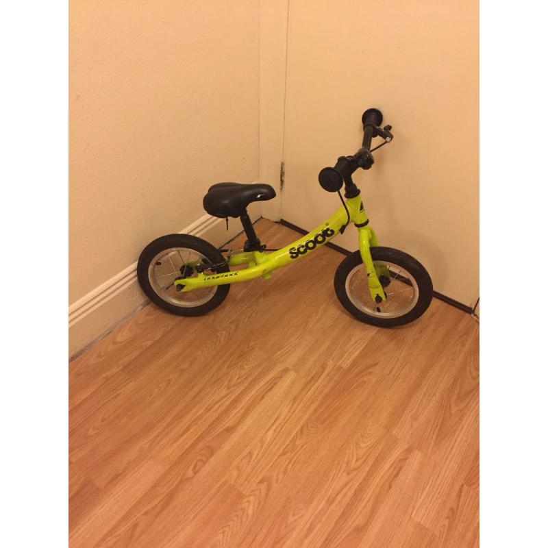 Balance bike & helmet for sale