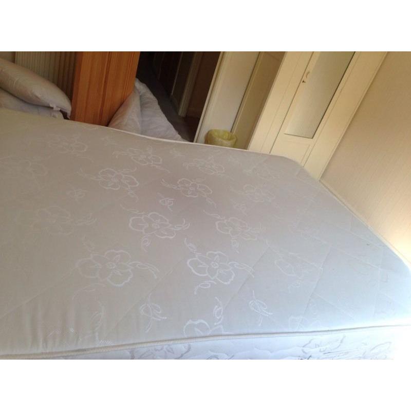 Double bed and mattress