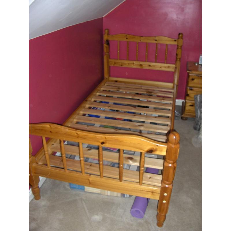 Solid Pine Single Bed Frame X 2