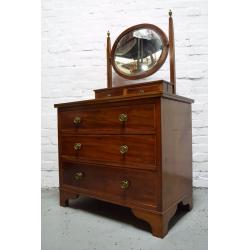 Edwardian inlaid mahogany dressing chest (DELIVERY AVAILABLE)