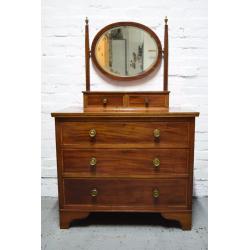 Edwardian inlaid mahogany dressing chest (DELIVERY AVAILABLE)