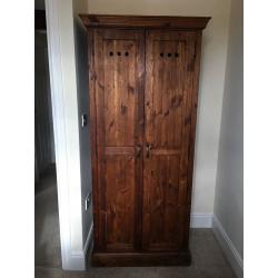 Unique wooden wardrobe