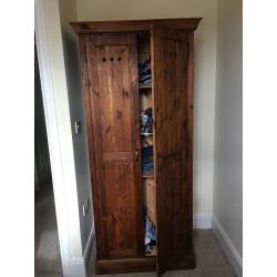 Unique wooden wardrobe