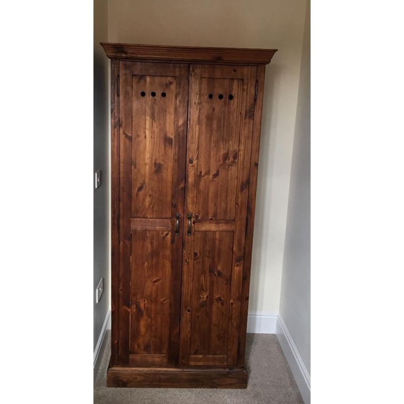 Unique wooden wardrobe