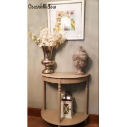 Classic Country Grey double shelf vintage console table