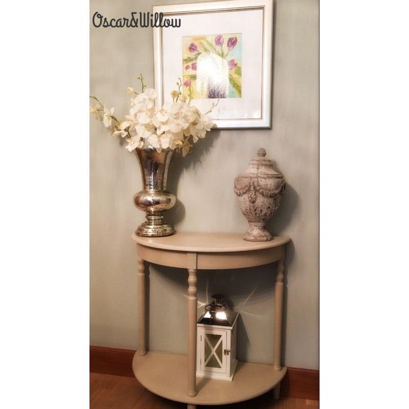 Classic Country Grey double shelf vintage console table