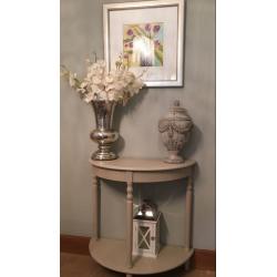 Classic Country Grey double shelf vintage console table