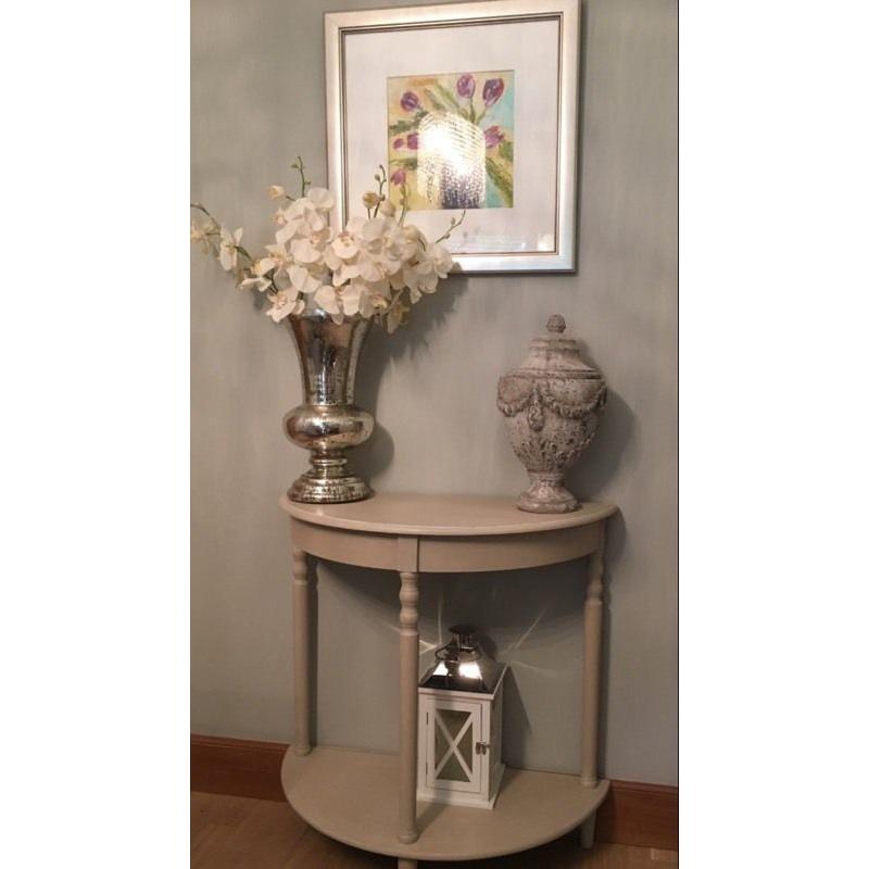 Classic Country Grey double shelf vintage console table