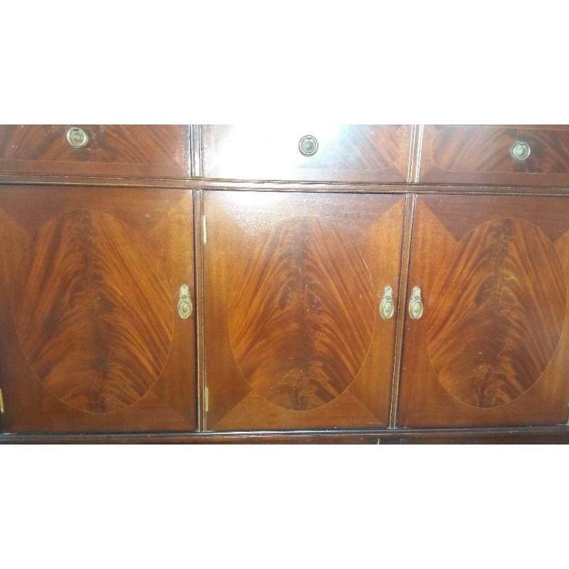 Solid mahogany dinning room display cabinet