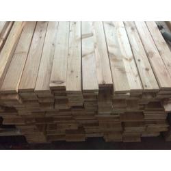 Wood Larch boards for fence, cladding or similar