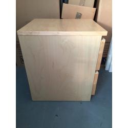 Two drawer bedside cabinet