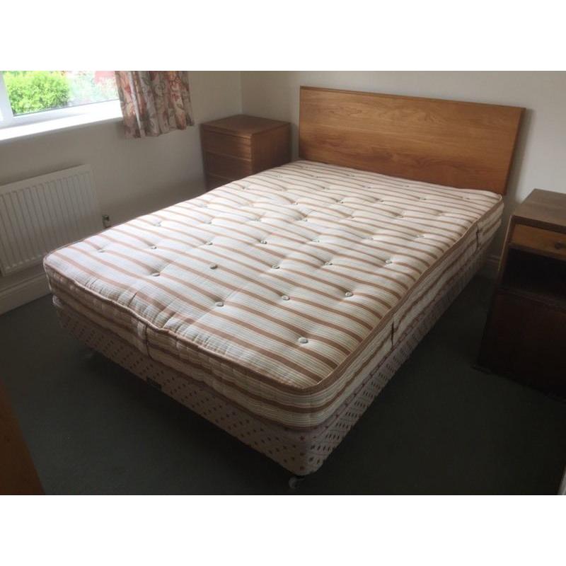 Double bed with mattress and headboard. Can deliver.