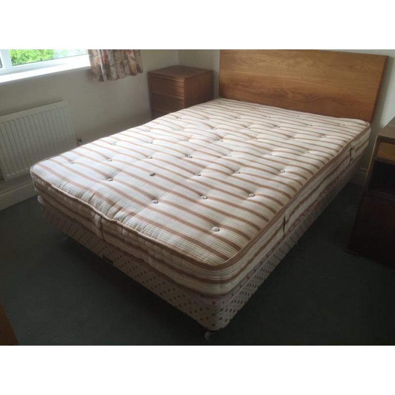 Double bed with mattress and headboard. Can deliver.