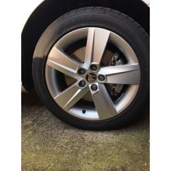 Skoda 16inch Rock alloy wheels with tyres x4