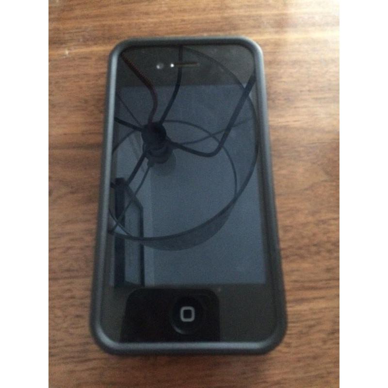 iPhone 4 , 16gb unlocked with Oakley case