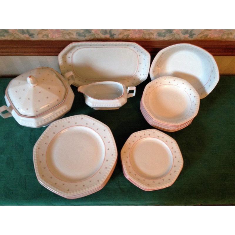 Crockery - 1 dining set and 2 tea sets all in same pattern