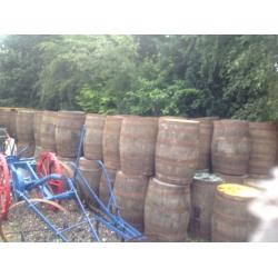 Oak whiskey barrels for home garden bar patio