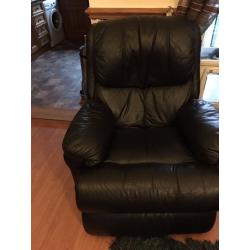 Black Leather Recliner Chair