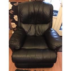 Black Leather Recliner Chair