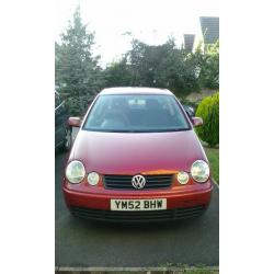 Volkswagen Polo 2003, MOT. July 2017, Red