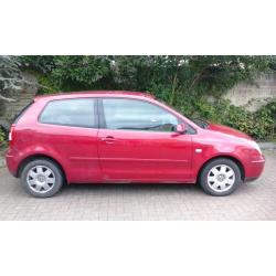 Volkswagen Polo 2003, MOT. July 2017, Red