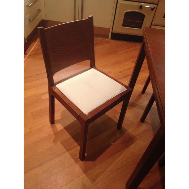 IKEA extendable dining table and 4 chairs