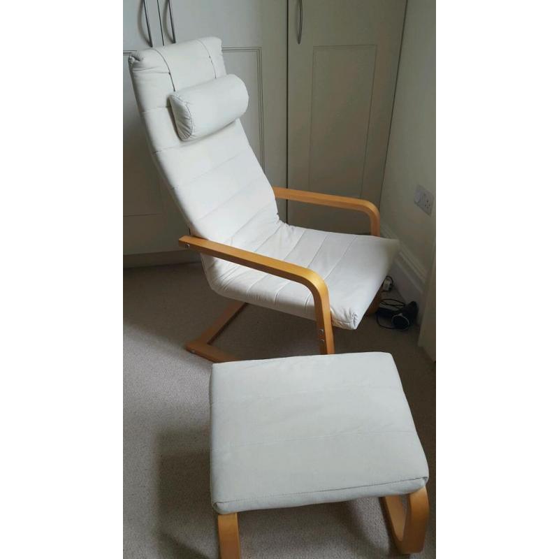 Ikea armchair with footstool