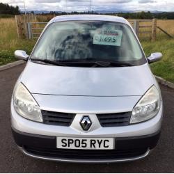 2005 Renault Grand Scenic 7 seater 1.6 vvt rush in silver, MANUAL HANDBRAKE, 66k mot Nov LOVELY!