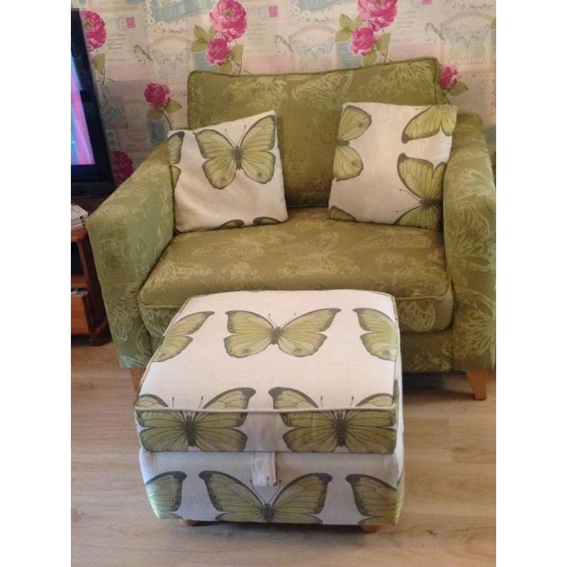 DFS Cuddle Chair & Footstools *Quick Sale*