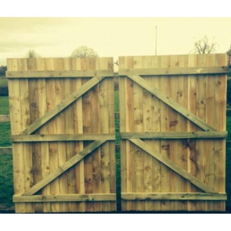 New wooden gates